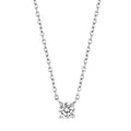 Collar de plata con acabado platinado y zirconia blanca