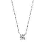 Collar de plata con acabado platinado y zirconia blanca