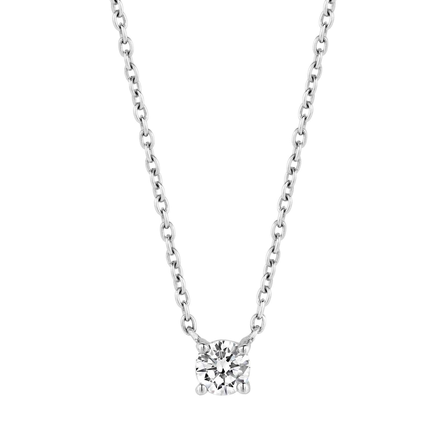 Collar de plata con acabado platinado y zirconia blanca