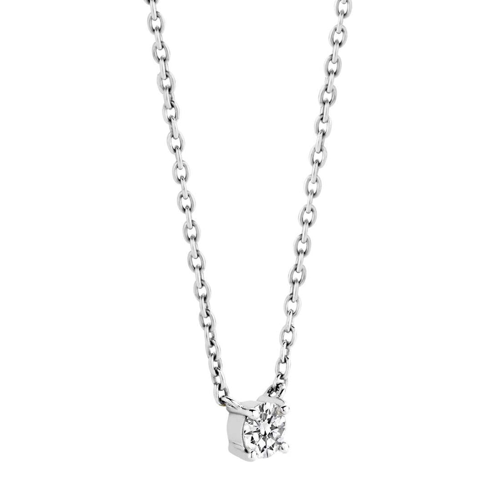 Collar de plata con acabado platinado y zirconia blanca