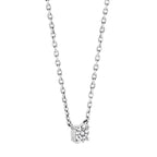 Collar de plata con acabado platinado y zirconia blanca