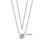 Collar de plata con acabado platinado y zirconia blanca