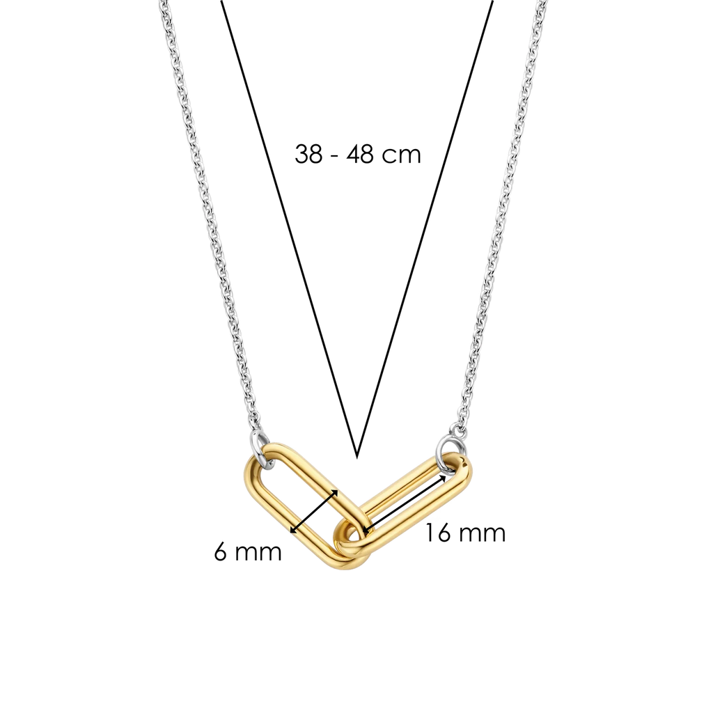 Collar de plata bañada en oro amarillo