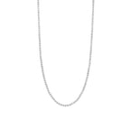 Collar de plata bañada en rodio con zirconia blanca