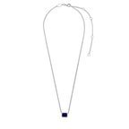 Collar de plata bañada en oro amarillo con piedra azul