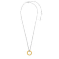 Collar de plata bañada en oro amarillo con zirconia blanca