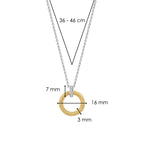 Collar de plata bañada en oro amarillo con zirconia blanca