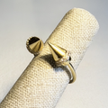 Anillo de 14K oro amarillo conos