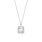 Colgante de plata con acabado platinado y zirconia blanca