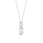 Colgante de plata con acabado platinado y zirconia blanca