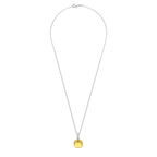 Colgante de plata bañada en oro con piedra amarilla