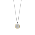 Dije de plata bañada en oro amarillo con zirconia blanca