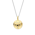 Colgante stardust de plata bañada en oro con zirconia blanca