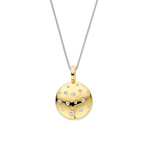 Colgante stardust de plata bañada en oro con zirconia blanca