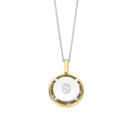 Colgante stardust de plata bañada en oro con zirconia blanca