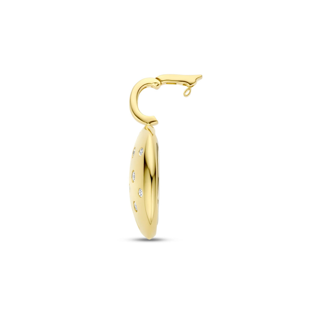 Colgante stardust de plata bañada en oro con zirconia blanca