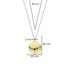 Colgante stardust de plata bañada en oro con zirconia blanca