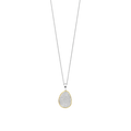 Colgante de plata bañada en oro amarillo con zirconia blanca
