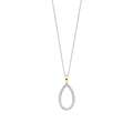 Colgante de plata bañada en oro amarillo con zirconia blanca