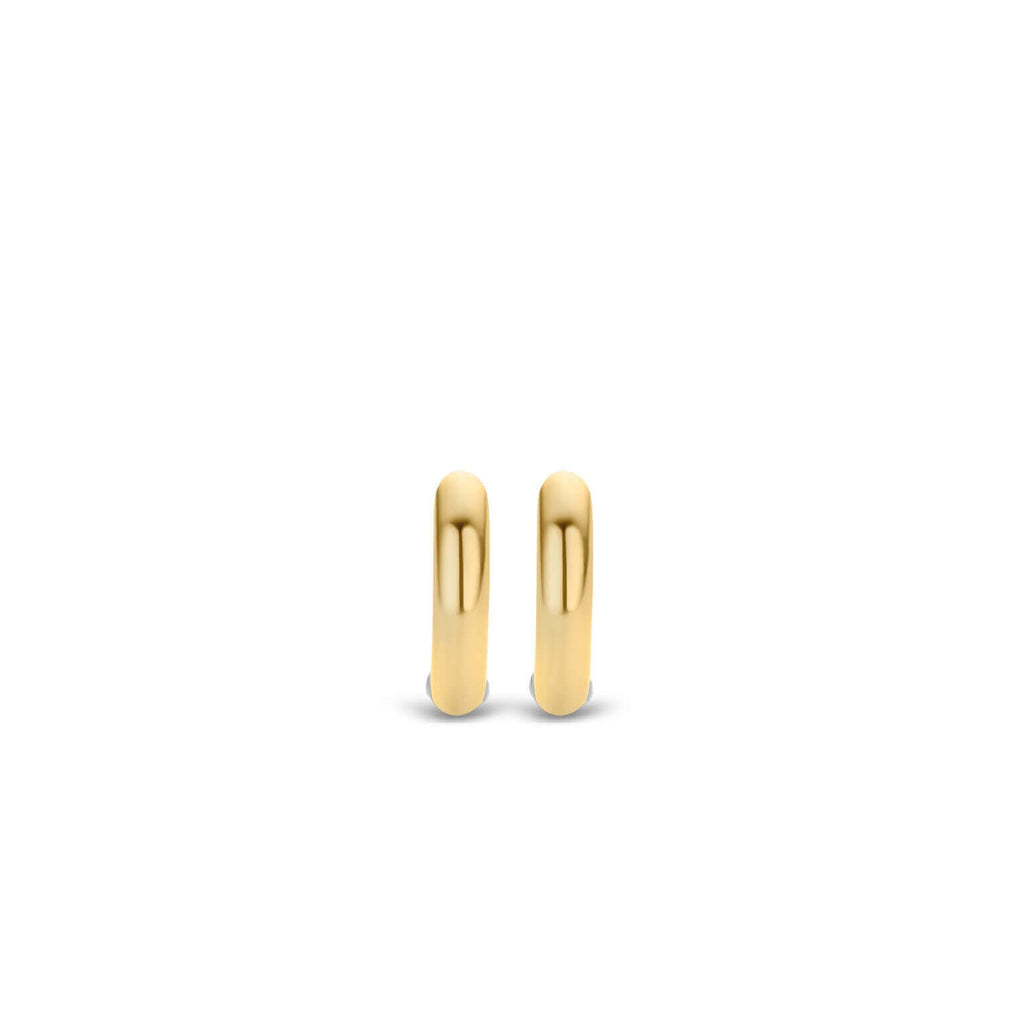 Aretes de aro de plata bañada en oro amarillo