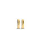 Aretes de aro de plata bañada en oro amarillo