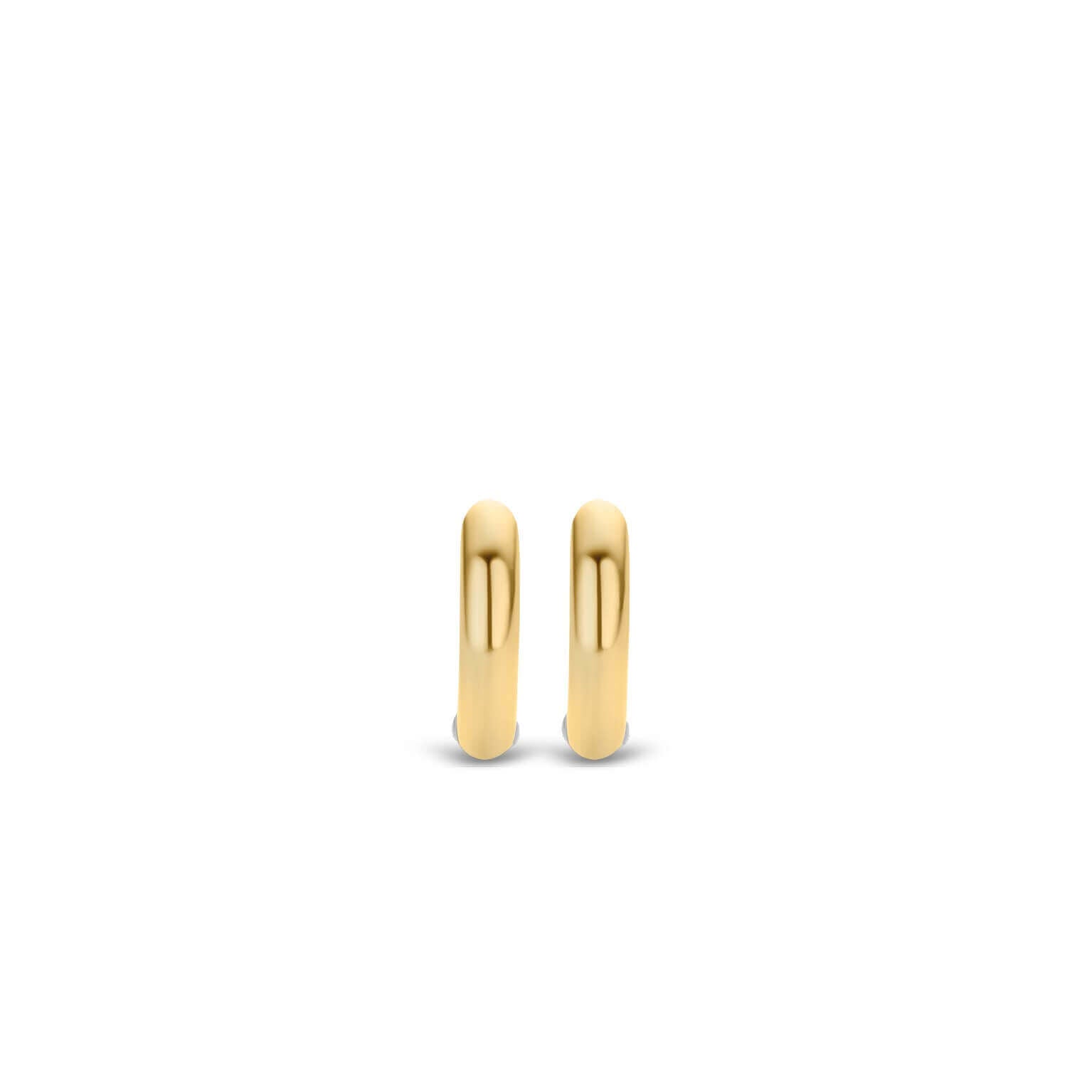 Aretes de aro de plata bañada en oro amarillo