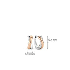 Aretes de aro de plata bañada en oro rosa