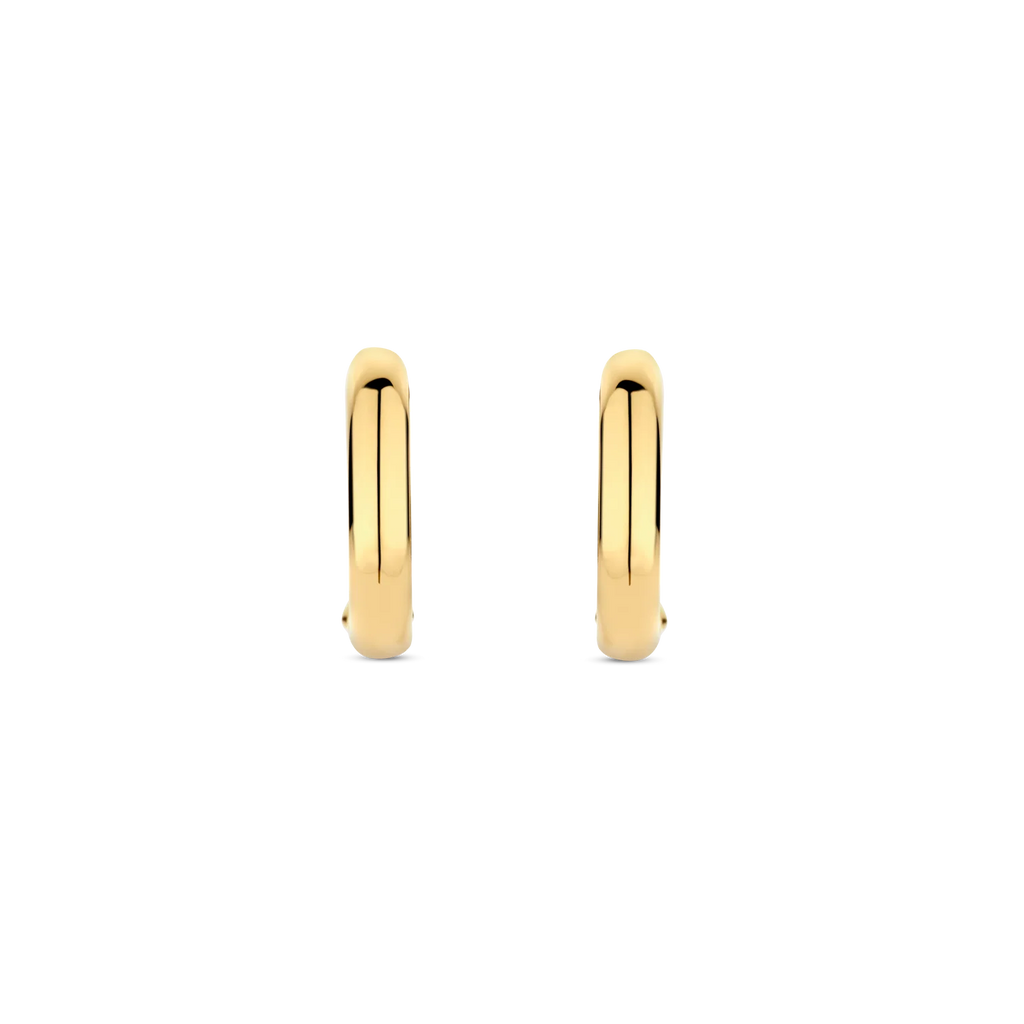 Aretes de aro de plata bañada en oro amarillo