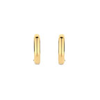 Aretes de aro de plata bañada en oro amarillo