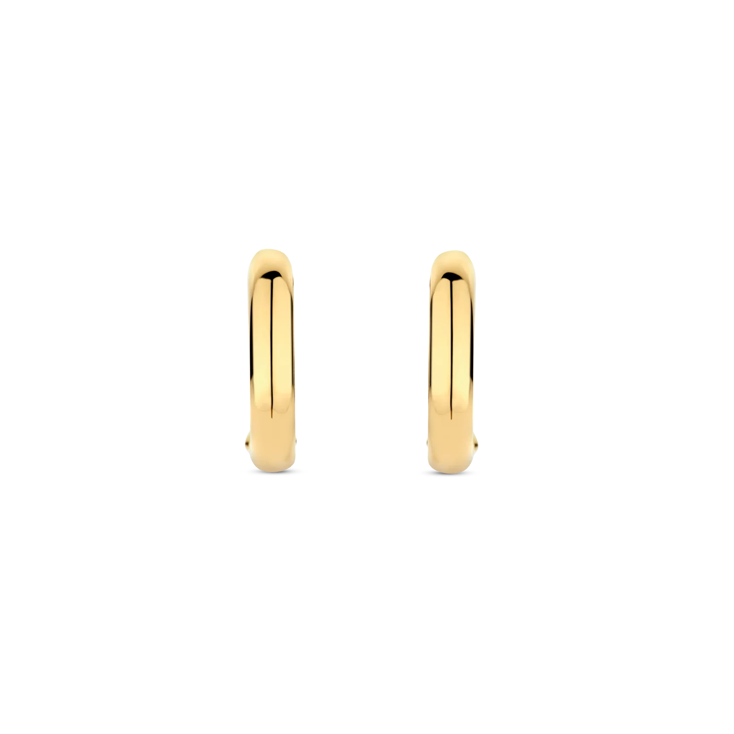Aretes de aro de plata bañada en oro amarillo