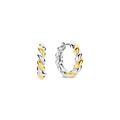 Aretes de aro de plata bañados en oro amarillo