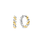 Aretes de aro de plata bañados en oro amarillo