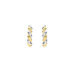 Aretes de aro de plata bañados en oro amarillo