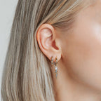 Aretes de aro de plata bañados en oro amarillo