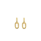 Aretes colgantes de plata bañada en oro amarillo