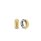 Aretes de aro de plata bañada en oro amarillo