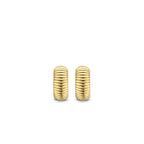 Aretes de aro de plata bañada en oro amarillo