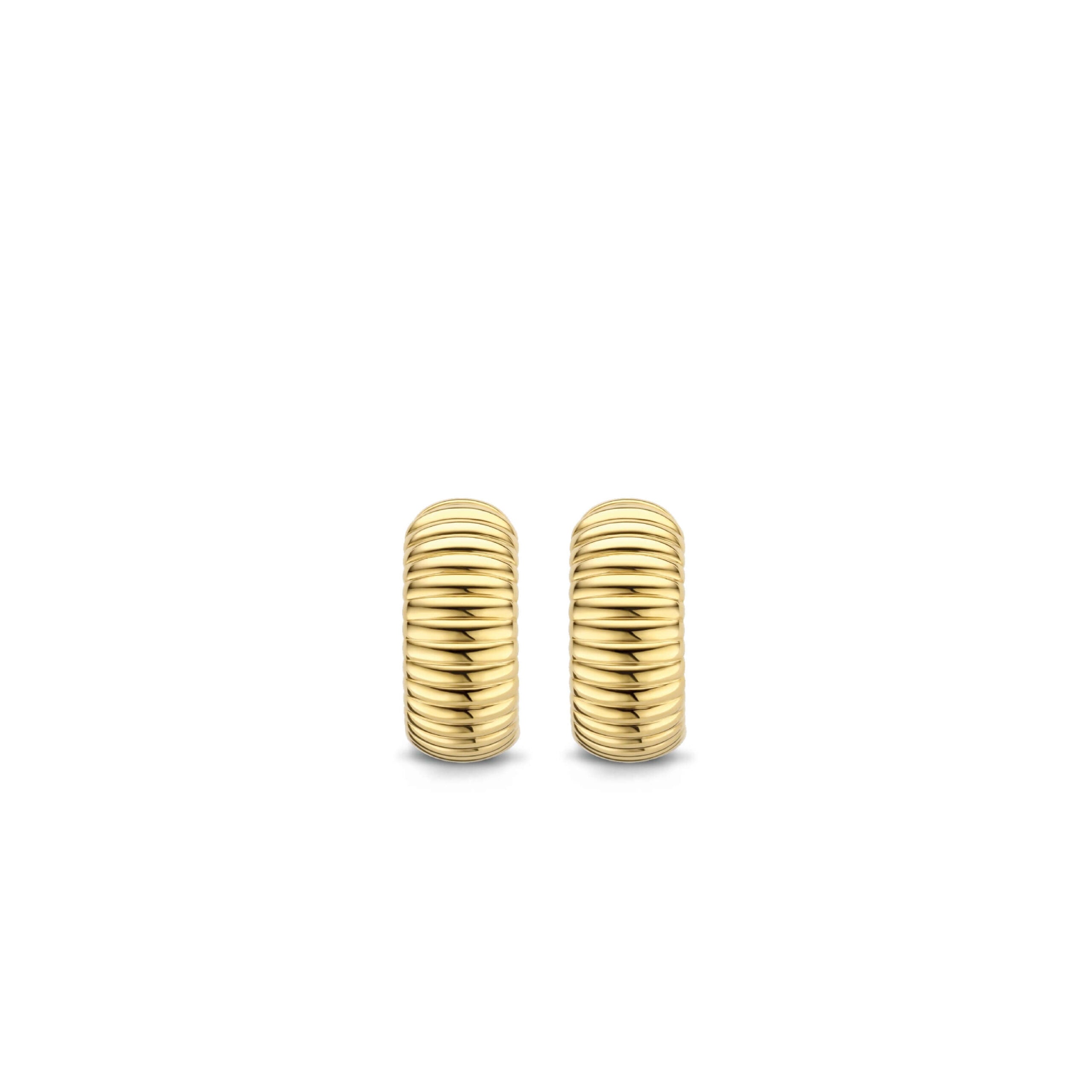 Aretes de aro de plata bañada en oro amarillo