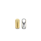 Aretes de aro de plata bañada en oro amarillo