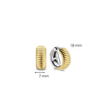 Aretes de aro de plata bañada en oro amarillo