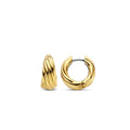 Aretes de aro de plata bañada en oro amarillo