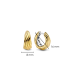 Aretes de aro de plata bañada en oro amarillo