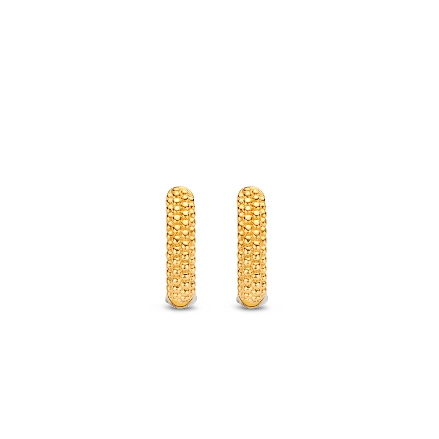 Aretes de aro de plata bañada en oro amarillo