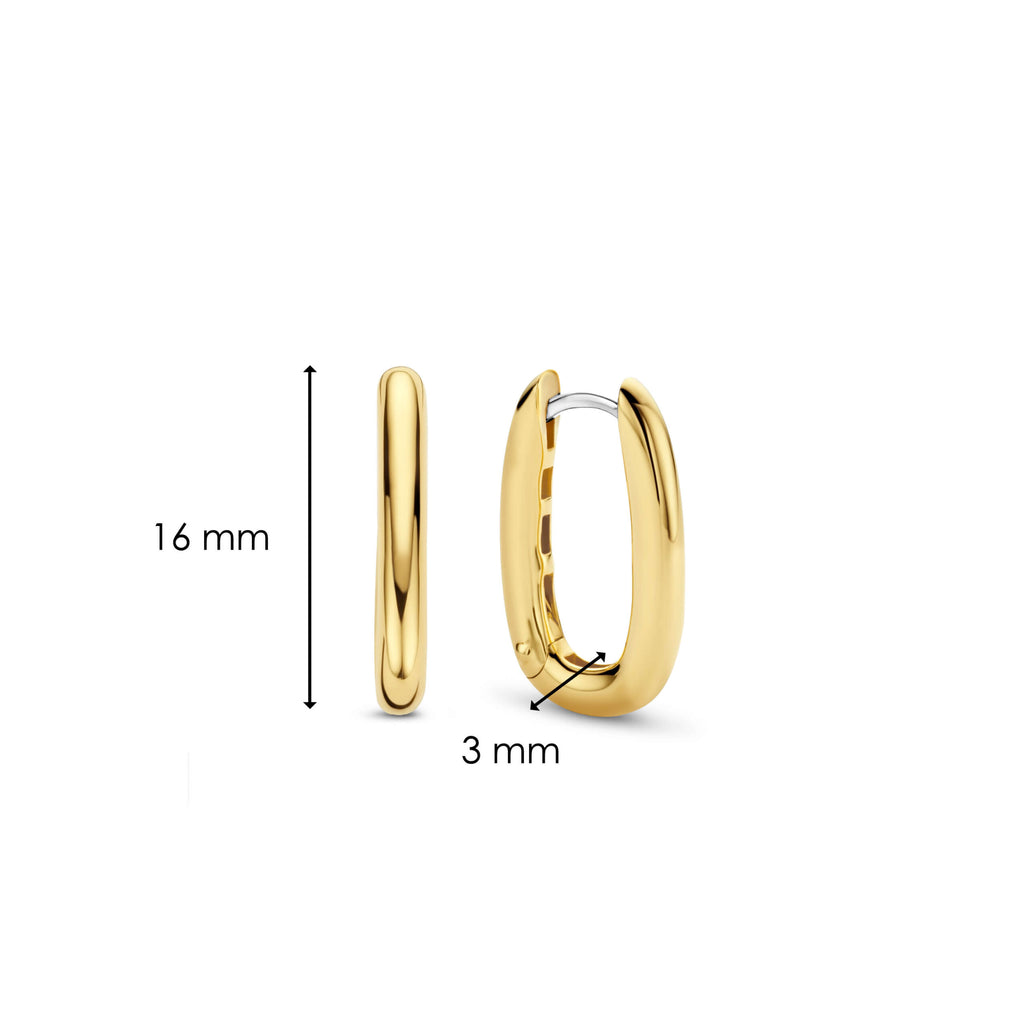 Aretes de plata bañada en oro amarillo
