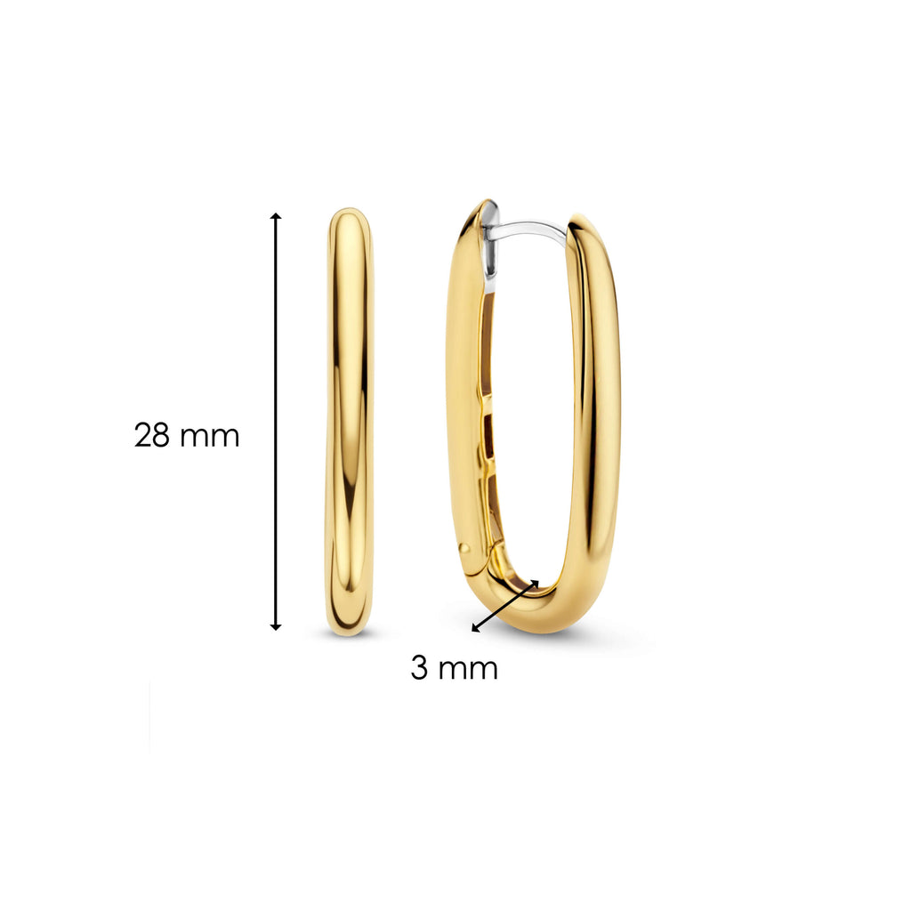Aretes de plata bañada en oro amarillo