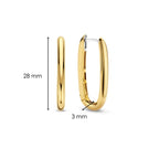 Aretes de plata bañada en oro amarillo