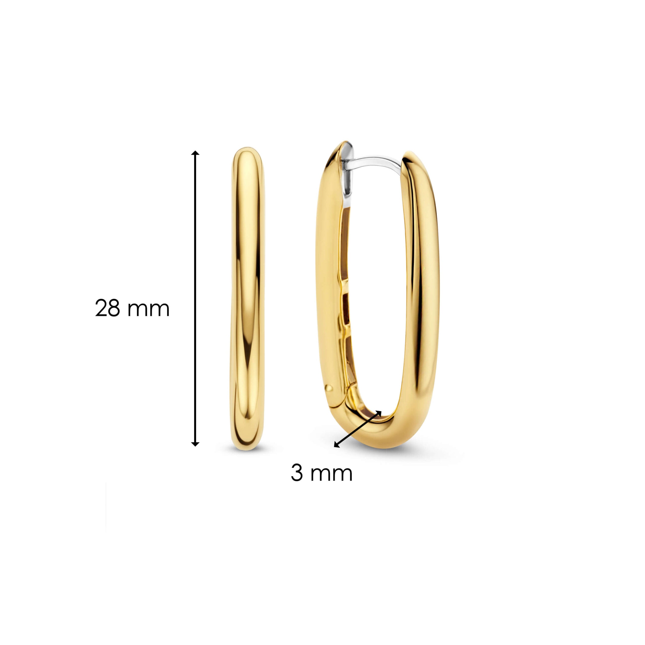 Aretes de plata bañada en oro amarillo
