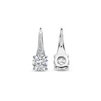 Aretes de plata con acabado platinado y zirconia blanca