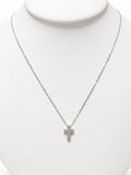 Gargantilla de 14K oro blanco cruz brillantes