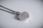 Gargantilla de 18k oro blanco corazón